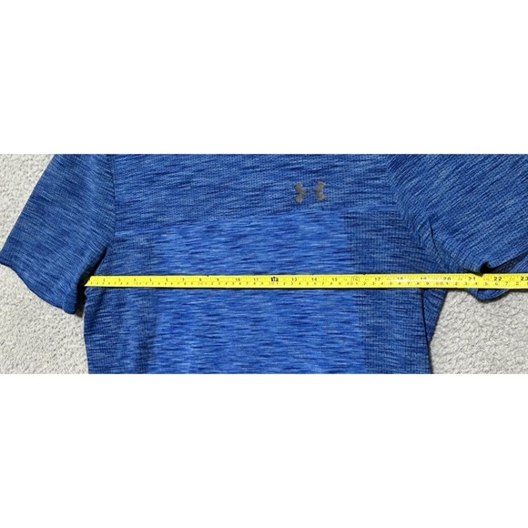 Under Armour Threadborne Shirt‎ Mens M Blue Performance Heatgear Heather - Picture 4 of 10